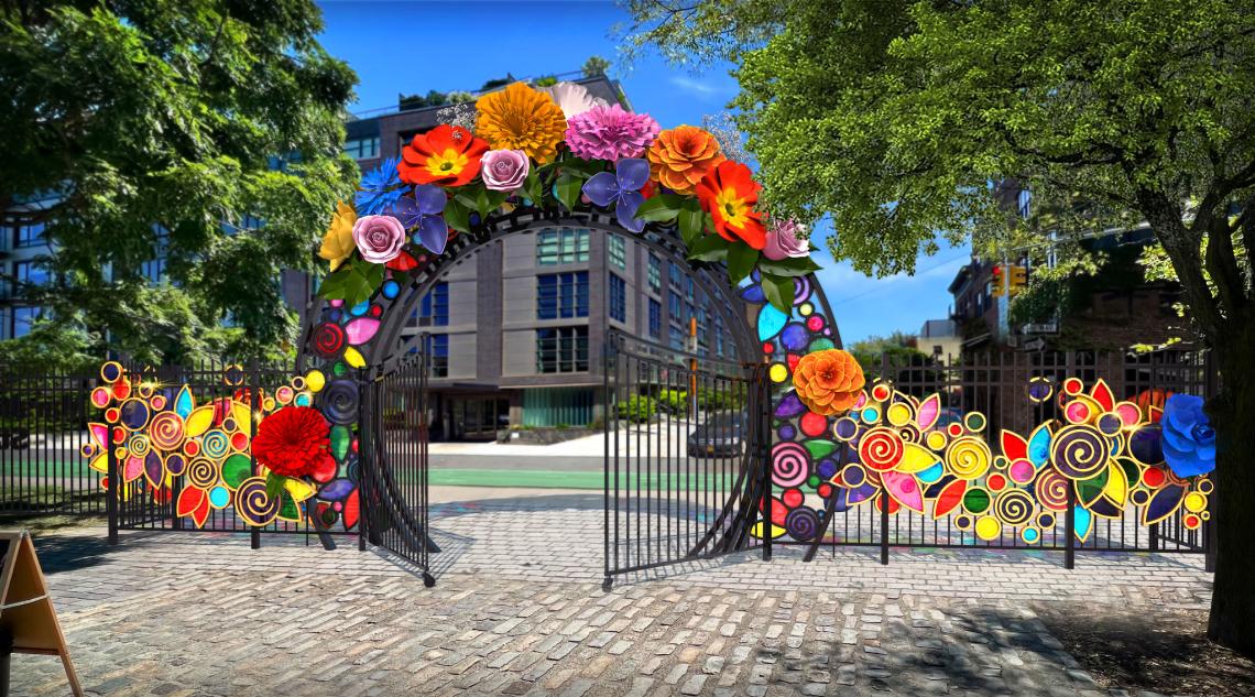 New gateway unveiled for Marsha P. Johnson State Park in Williamsburg  Urbanize New York