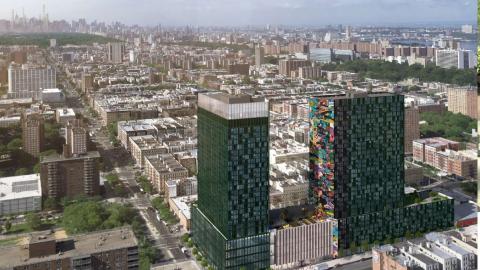 An early artists rendering of the One45 development in Harlem. 