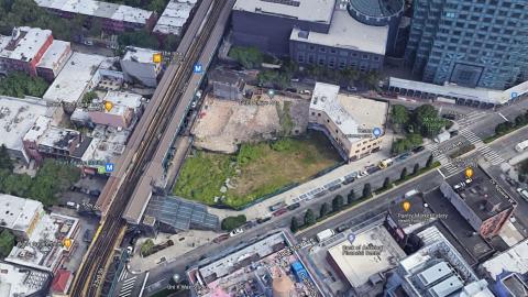 Proposed development site next to Court Square subway station