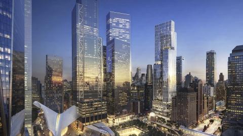 Rendering of 5 World Trade Center, a 900-foot mixed-use skyscraper in Manhattan's Financial District.