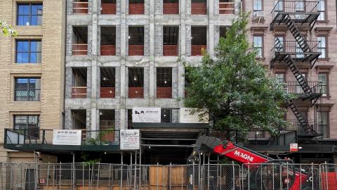Superstructure Topped out at 44 W 8th St. 