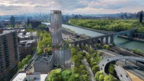 Rendering of Highbridge looking South