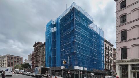 Facade Installation at 32 Walker