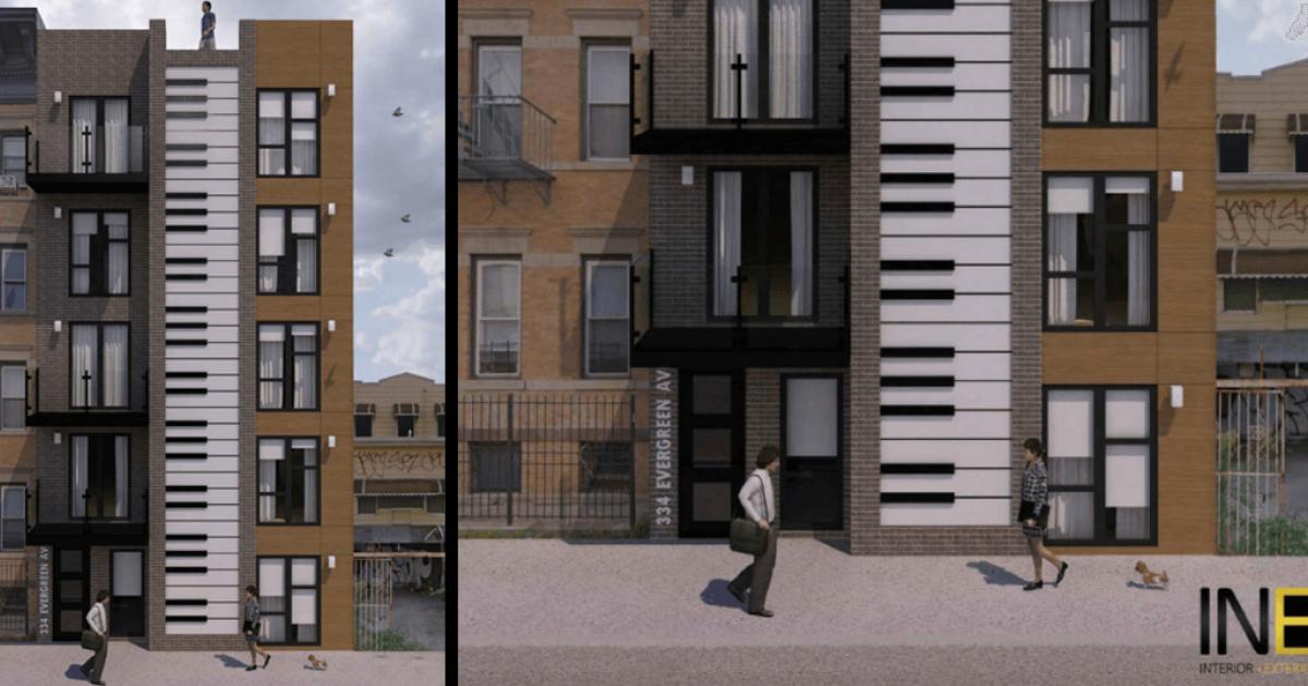 Bushwick building with giant keyboard facade on the rise | Urbanize New ...